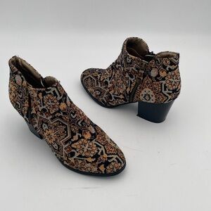Style & Co. Patterned Ankle Boots women 7M festival rodeo casual boho Y2K goth